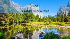  Presentation with mountain water - Presentation design with picturesque-el-capitan-and-mountain background and a light blue colored foreground