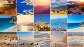  Presentation with turkey - Slide deck enhanced with picturesque-famous-touristic-destinations background and a coral colored foreground