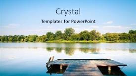  Presentation with river forest - Presentation having picturesque-forest-and-the-river background and a light blue colored foreground