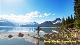  Presentation with water pollution polluted lake - Slide set featuring picturesque garibaldi lake near whistler background and a tawny brown colored foreground