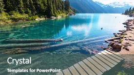  Presentation with water pollution polluted lake - Colorful slide set enhanced with picturesque garibaldi lake near whistler backdrop and a ocean colored foreground