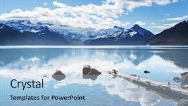  Presentation with british columbia canada - Slide set consisting of picturesque garibaldi lake near whistler background and a  colored foreground