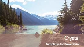  Presentation with british columbia canada - Presentation design consisting of picturesque garibaldi lake near whistler background and a coral colored foreground