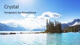 Presentation with british columbia canada - Presentation theme consisting of picturesque garibaldi lake near whistler background and a light blue colored foreground