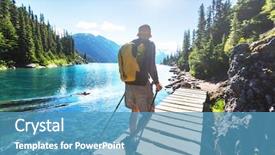  Presentation with british columbia canada - Slides having picturesque garibaldi lake near whistler background and a teal colored foreground