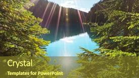  Presentation with water pollution polluted lake - Theme enhanced with picturesque garibaldi lake near whistler background and a  colored foreground