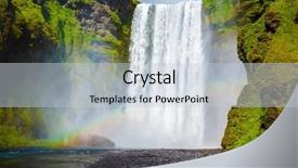  Presentation with crash - Audience pleasing slides consisting of picturesque huge rainbow appears backdrop and a lemonade colored foreground