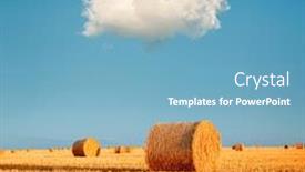  Presentation with area - PPT theme featuring picturesque-image-rural-area background and a light blue colored foreground