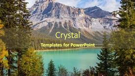  Presentation with forest morning - Presentation theme having picturesque-lake-in-the-canadian background and a tawny brown colored foreground