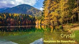  Presentation with forests - Theme featuring picturesque-lake-lago-fusine background and a tawny brown colored foreground