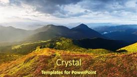  Presentation with magic - PPT theme having picturesque-landscape-with-magic-pink background and a  colored foreground