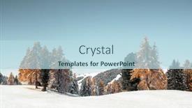  Presentation with orange - Slides featuring picturesque-landscape-with-orange-larches background and a light blue colored foreground