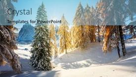  Presentation with orange - Presentation featuring picturesque-landscape-with-orange-larches background and a light blue colored foreground