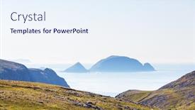  Presentation with norway - PPT theme consisting of picturesque-landscapes-of-northern-norway background and a sky blue colored foreground