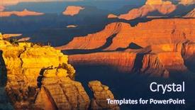  Presentation with grand canyon - Cool new theme with picturesque landscapes of the grand backdrop and a navy blue colored foreground
