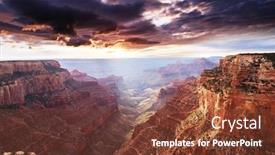  Presentation with grand canyon - Slides having picturesque-landscapes-of-the-grand background and a tawny brown colored foreground