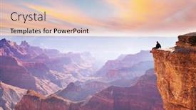  Presentation with grand canyon - Audience pleasing presentation design consisting of picturesque-landscapes-of-the-grand backdrop and a lemonade colored foreground