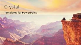  Presentation with grand canyon - Cool new theme with picturesque-landscapes-of-the-grand backdrop and a lemonade colored foreground