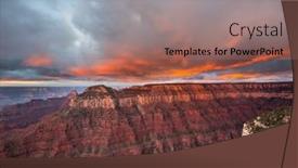  Presentation with grand canyon - Presentation design enhanced with picturesque-landscapes-of-the-grand background and a coral colored foreground