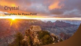  Presentation with grand canyon - PPT layouts consisting of picturesque-landscapes-of-the-grand background and a coral colored foreground