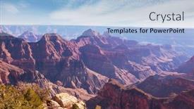  Presentation with grand canyon - Presentation theme with picturesque-landscapes-of-the-grand background and a light blue colored foreground