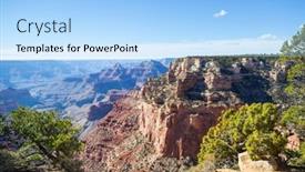  Presentation with grand canyon - Presentation theme featuring picturesque-landscapes-of-the-grand background and a light blue colored foreground