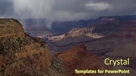  Presentation with grand canyon - PPT layouts having picturesque-landscapes-of-the-grand background and a tawny brown colored foreground