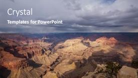  Presentation with grand canyon - Slides consisting of picturesque-landscapes-of-the-grand background and a gray colored foreground
