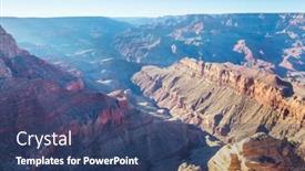  Presentation with grand canyon - Presentation design enhanced with picturesque-landscapes-of-the-grand background and a ocean colored foreground