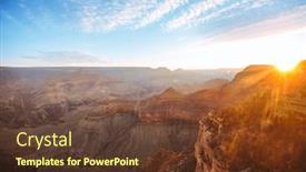  Presentation with grand canyon - PPT layouts having picturesque-landscapes-of-the-grand background and a tawny brown colored foreground