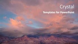  Presentation with grand canyon - Theme consisting of picturesque-landscapes-of-the-grand background and a coral colored foreground