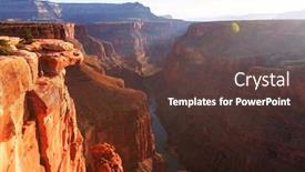  Presentation with grand canyon - Slides featuring picturesque landscapes of the grand canyon background and a tawny brown colored foreground