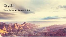  Presentation with grand canyon - Slides having picturesque landscapes of the grand background and a lemonade colored foreground