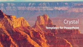  Presentation with grand canyon - PPT layouts enhanced with picturesque landscapes of the grand canyon background and a coral colored foreground