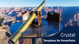  Presentation with grand canyon - Beautiful slide deck featuring picturesque landscapes of the grand canyon backdrop and a navy blue colored foreground