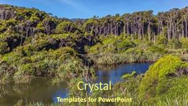  Presentation with knight - PPT theme consisting of picturesque-magic-reflections-of-overgrown background and a tawny brown colored foreground