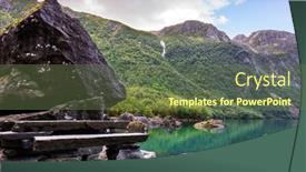  Presentation with mountain lake - Theme with picturesque-mountain-lake-bondhuswatnet-cozy background and a  colored foreground