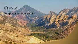  Presentation with rainy day - PPT layouts featuring picturesque-mountain-landscape-on-rainy background and a light blue colored foreground