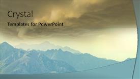  Presentation with rainy day - Cool new slide deck with picturesque-mountain-landscape-on-rainy backdrop and a coral colored foreground