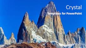 Presentation with chile patagonia - Beautiful PPT layouts featuring picturesque mountain range illuminated by the midday sun fitzroi - mountain peak in patagonia in the border area between argentina and chile the concept of extreme active and photo tourism backdrop and a cobalt blue colored foreground