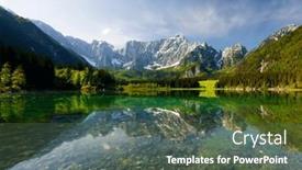  Presentation with hiking mountain - Theme having picturesque-mountain-scenery-and-hiking background and a tawny brown colored foreground