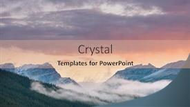  Presentation with canadian - Presentation design featuring picturesque-mountain-view background and a lemonade colored foreground