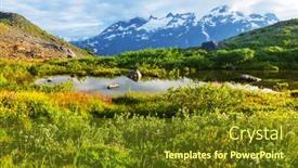  Presentation with canadian - Amazing presentation design having picturesque-mountain-view backdrop and a tawny brown colored foreground