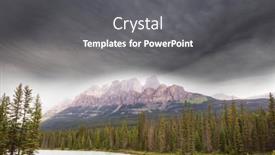  Presentation with canadian - Presentation with picturesque-mountain-view background and a gray colored foreground