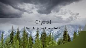  Presentation with canadian - Amazing theme having picturesque-mountain-view backdrop and a light gray colored foreground