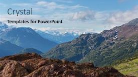  Presentation with canadian - Presentation design featuring picturesque-mountain-view background and a light blue colored foreground