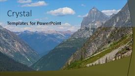  Presentation with canadian - Slides enhanced with picturesque-mountain-view background and a light blue colored foreground