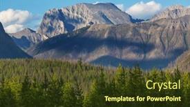  Presentation with mountain view - Theme featuring picturesque-mountain-view background and a tawny brown colored foreground