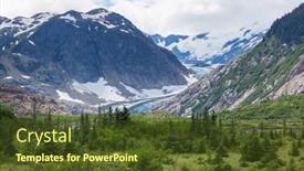  Presentation with canadian - Slide set featuring picturesque-mountain-view background and a tawny brown colored foreground