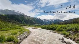  Presentation with canadian - Presentation theme having picturesque-mountain-view background and a light blue colored foreground